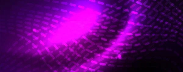 Neon vector wave lines abstrak background, magic futuristic techno design - Stok Vektor