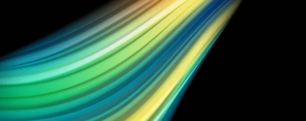 流动的液体颜色-现代五颜六色的流动海报。波浪液体形状。为您的设计项目进行艺术设计 — 图库矢量图片