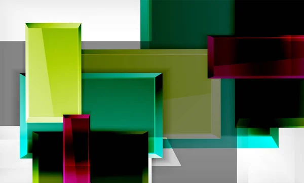 Cuadrado colorido y rectángulo bloques de fondo — Archivo Imágenes Vectoriales