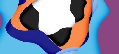 Soyut Web tasarımı için soyut dalgalar kesti. Renk geometrik deseni. Vektör soyut geometrik dinamik desen çerçevesi