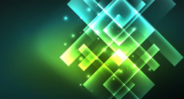 Işık arka plan hipster tarzıNeon geometrik soyut arka plan. Uzay retro tasarım. Renk geometrik desen. Kare şekil soyut arka plan.