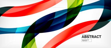 Doğrusal dalga Web şablonu. Vektör illüstrasyon parlak tasarım. Dekoratif baskı. Dekoratif zemin vektörü. Vektör iş illüstrasyon