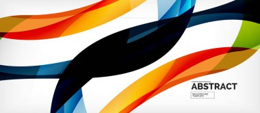 Doğrusal dalga Web şablonu. Vektör illüstrasyon parlak tasarım. Dekoratif baskı. Dekoratif zemin vektörü. Vektör iş illüstrasyon