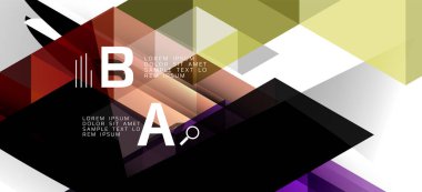 Beyaz arka planda çağdaş tarzda renkli tekrarlayan üçgenler modern geometrik. Soyut geometrik şekil. Modern şık doku