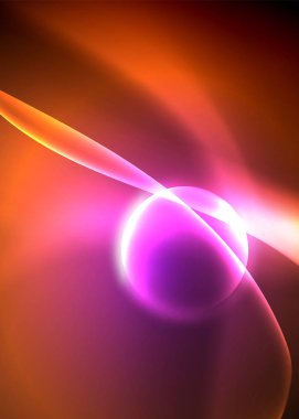 Parlak renk parlak neon soyut dalga şablonu. Soyut parlak ışık. Neon ışık parlayan etkisi. Uzay arka planı. Soyut şekil