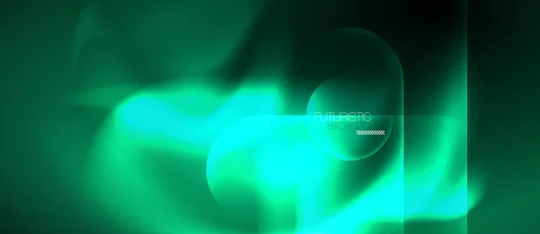 Neon glowing techno lines, hi-tech futuristic abstract background template — Stock Vector