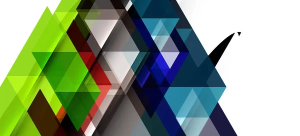 Färgglada upprepande trianglar modern geometrisk i modern stil på vit bakgrund. Abstrakt geometrisk form. Modern snygg konsistens — Stock vektor