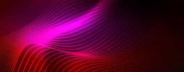 Parlak neon hatları techno Magic futuristik arka plan, sihirli enerji alanı ışık kavramı, soyut arka plan duvar kağıdı tasarım