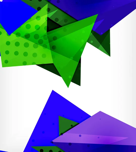 Moderna origami-kort. Modern origami designelement. Färg geometriskt mönster. Abstrakt låg-Poly bakgrund. Presentationsmall. — Stock vektor
