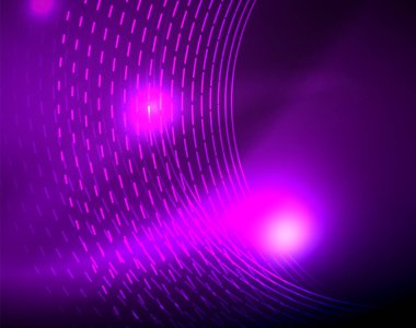 Neon Çemberleri Soyut Arkaplan