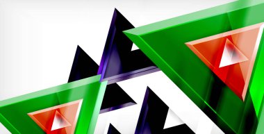 3D üçgen vektör en az arka plan tasarımı, geometrik soyut poster tasarımı