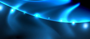 Neon parlayan çizgiler, sihirli enerji uzay ışığı konsepti, soyut arka plan duvar kağıdı tasarımı