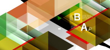 Beyaz arka planda çağdaş tarzda renkli tekrarlayan üçgenler modern geometrik. Soyut geometrik şekil. Modern şık doku