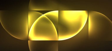 Dinamik çizgiler ve şekiller, cam neon parlayan etkisi. Modern Neon parlaklık geometrik şekiller, herhangi bir amaçla büyük tasarım