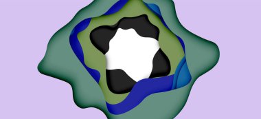 Soyut geometrik desen. 3D kağıt katmanları renkli dalga arka plan kesti. Origami Web arka plan için soyut dalgalar kesti