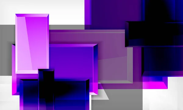 다채로운 사각형 및 사각형 블록 배경 — 스톡 벡터