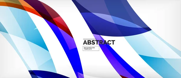 Färgglada Wave Lines abstrakt bakgrund, färg linje för företag eller Techno presentation — Stock vektor