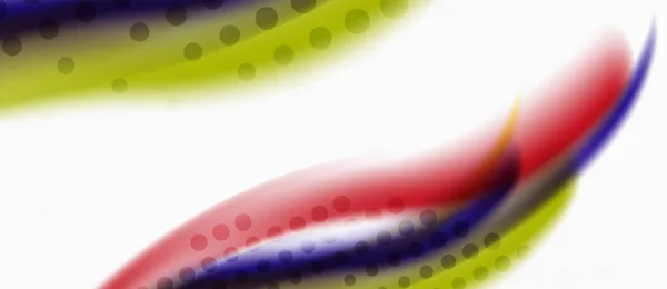 Модний абстрактний хвильовий розмитий візерунок, різнокольорові лінії на білому тлі для дизайну шпалер. Барвистий вектор тла. Творчий векторний елемент . — стоковий вектор