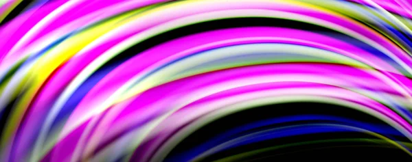 Ondas de cor fluida com efeitos de luz, fundo abstrato vetorial — Vetor de Stock