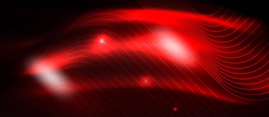 Neon parlayan techno hatları, yüksek teknoloji fütüristik arka plan şablonu kare şekilleri ile