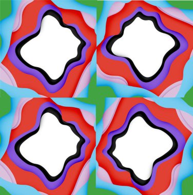 Vektör dekoratif arka plan. Dekorasyon tasarımı için ışık arka planda 3D kağıt soyut dalgalar kesilmiş soyut Web şablonu.