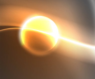 Parlak neon ışık hareket dalgaları ile karanlık alan. Soyut konsept grafik elemanı. Vektör Neon arka plan. Teknoloji arka planı