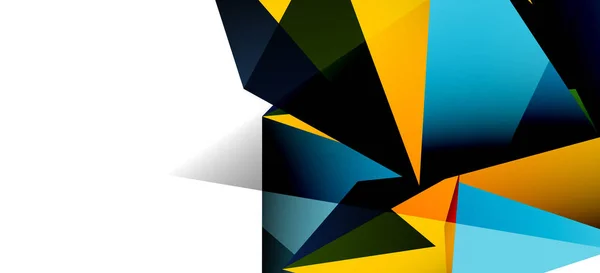 Vintage abstracte sjabloon met driehoek mozaïek samenstelling vecton witte achtergrond. Eenvoudige ontwerp achtergrond. Modern plat ontwerp. Mooie vector patroon. — Stockvector