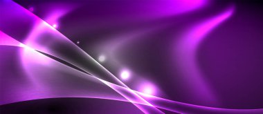 Parlak parlayan Neon ışık dalgası arka plan