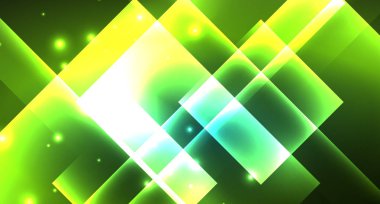 Işık arka plan hipster tarzıNeon geometrik soyut arka plan. Uzay retro tasarım. Renk geometrik desen. Kare şekil soyut arka plan.