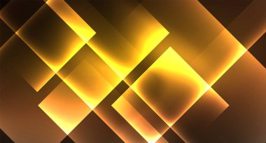 Parlak neon tasarım kare şekil soyut arka plan. Retro vektör soyut tasarım afiş şablonu