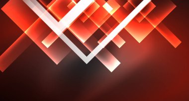 Siyah, modern şablon neon parlak renk kareler