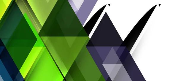 Triangles répétitifs colorés géométrique moderne dans un style contemporain sur fond blanc. Forme géométrique abstraite. Texture moderne élégante — Image vectorielle