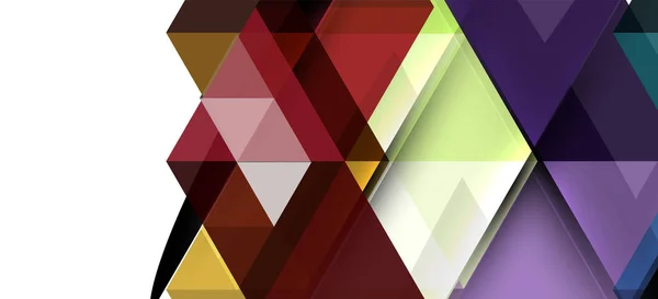 Elemento grafico astratto del concetto di triangolo. Contesto tecnologico. Banner, modello poster — Vettoriale Stock