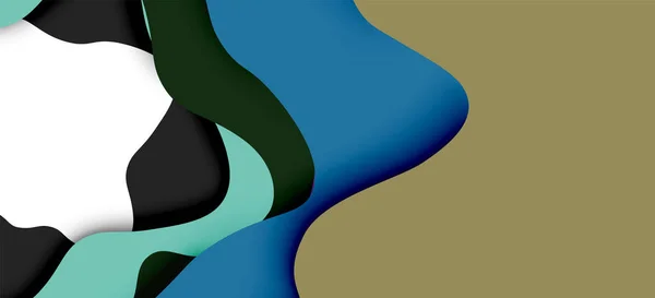 Résumé découper des vagues abstraites pour la conception web. Modèle géométrique de couleur. Cadre vectoriel géométrique dynamique abstrait — Image vectorielle