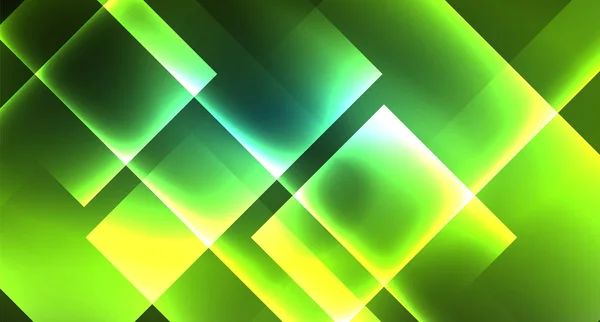 Neon geometrischer abstrakter Hintergrund im Hipster-Stil auf hellem Hintergrund. Raum Retro-Design. Geometrisches Farbmuster. quadratische Form abstrakter Hintergrund. — Stockvektor