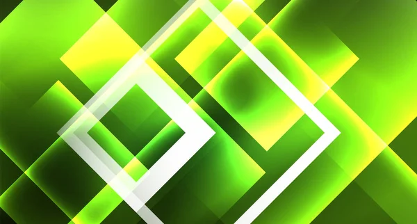 Neon geometrische abstracte achtergrond in hipster stijl op lichte achtergrond. Ruimte retro design. Kleur geometrische patroon. Vierkante vorm abstracte achtergrond. — Stockvector