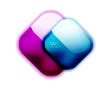 Parlak kare afiş vektör tasarım şablonu, reklam satış düzeni, metin veya logo sunumu için cam çerçeve