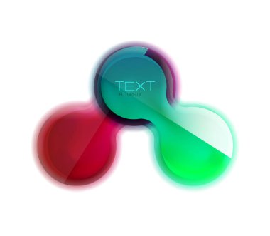 Cam parlak su sıvısı soyut daireler tasarım elemanları