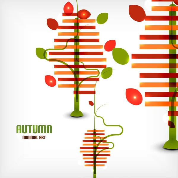 秋天的花卉自然秋天的背景。现代自然抽象模板. — 图库矢量图片