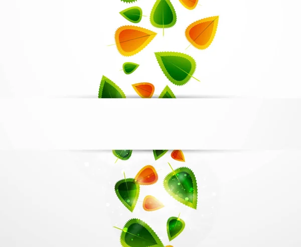 Hojas verdes patrón de fondo. Ecología moderna plantilla abstracta — Vector de stock