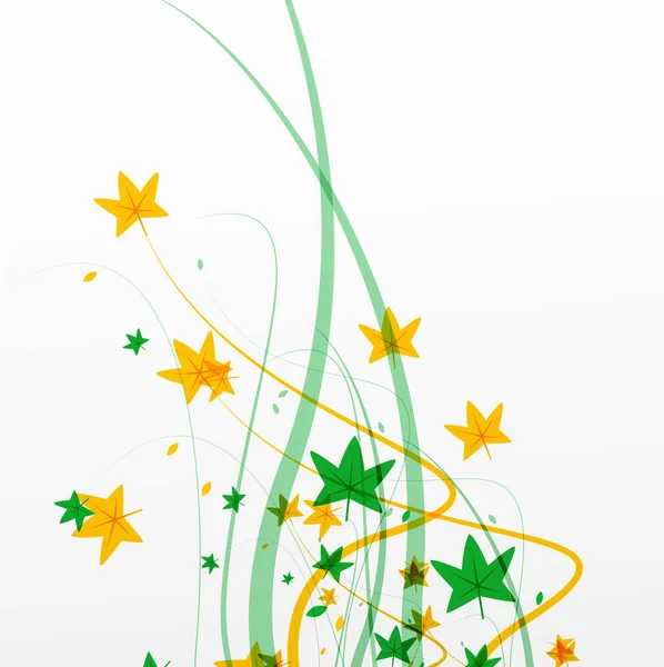 緑色の葉パターンの背景。エコロジー現代抽象テンプレート — ストックベクタ
