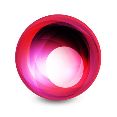 Soyut cam girdap küreleri pankart