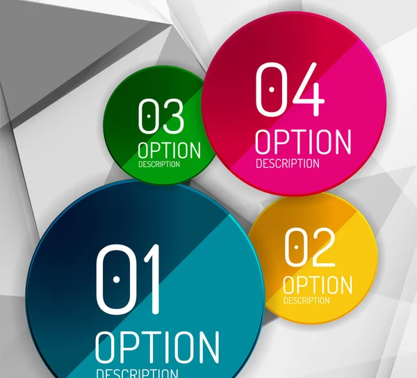 Opción de infografías de papel diseño geométrico — Archivo Imágenes Vectoriales