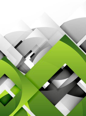 Geometrik modern şekiller, minimal şablon arkaplanı