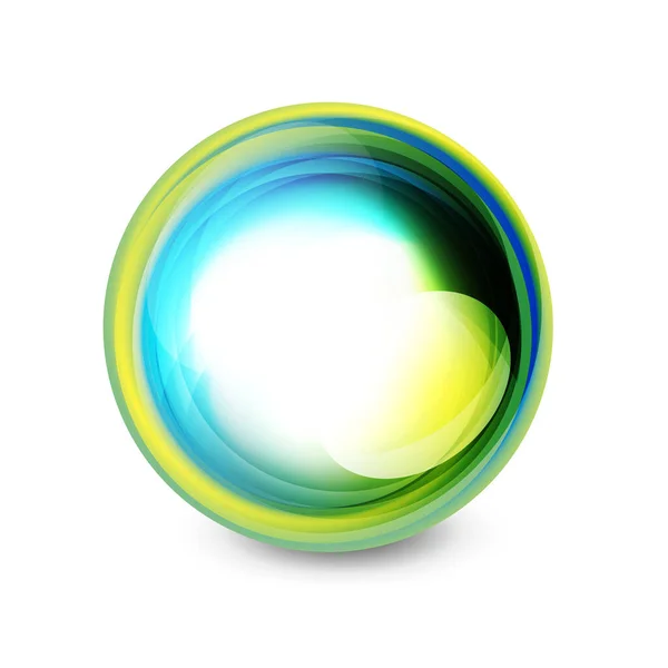 Abstracto vidrio remolino esferas bandera — Vector de stock