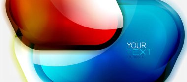 Cam kabarcık parlak şekiller soyut arkaplan