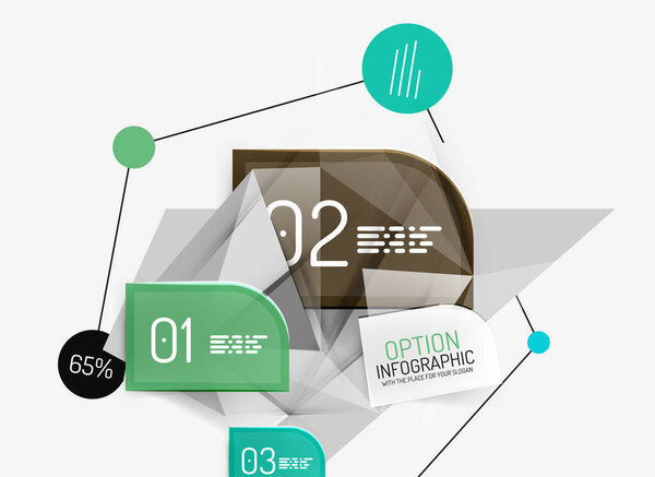 Paper infographics option geometric design