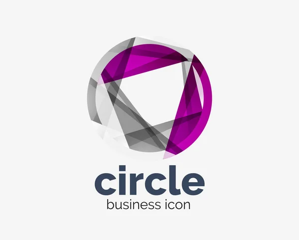 Cirkel abstrakt design logotyp, runda vektor logotyp design mall, internet ikon med twist eller spiral effekt — Stock vektor