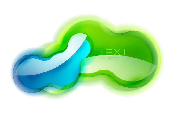 Formas abstractas brillantes, piedras de vidrio transparentes multicolores — Vector de stock