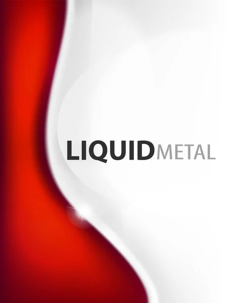 Fließendes flüssiges Metall Hintergrunddesign — Stockvektor